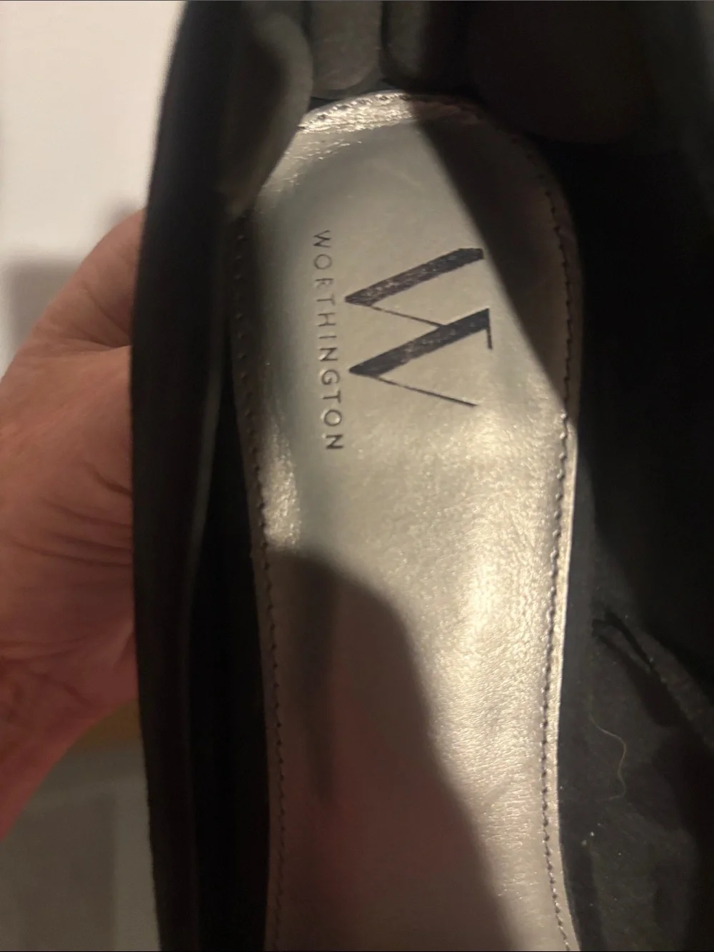 Worthington Black Peep-Toe Heels